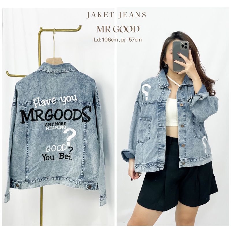 Jaket Jeans Cute Girl Oh Boy #944 Mrgood Pinggang Karet Girl Flower