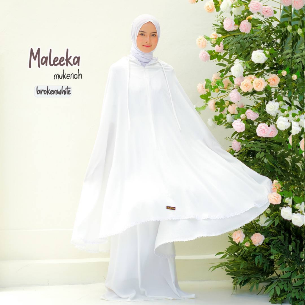 Riskirich Maleeka Mukenah Dewasa Traveling 2in 1 Style Bahan Crinkle Premium Anti Kusut