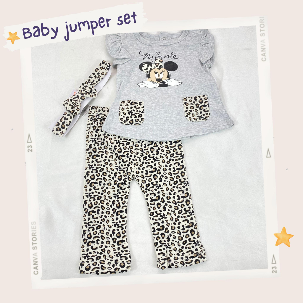 baju baby sleepwear bip / Jumper set 3in1 SETELAN BAYI 3-24 BULAN import ala korea