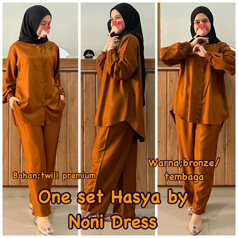 Daster Arab Noni HASYA One Set Twill Premium