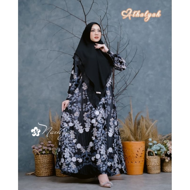 GAMIS FRANISHA//ATHALIA//AYUMNA SET SYAR'I ORI BY NAZKYA