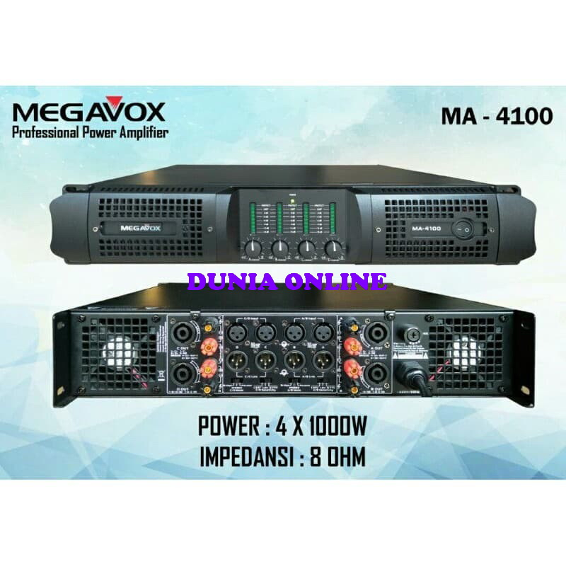 Power Amplifier MEGAVOX MA4100 MEGAVOX MA 4100 ORIGINAL