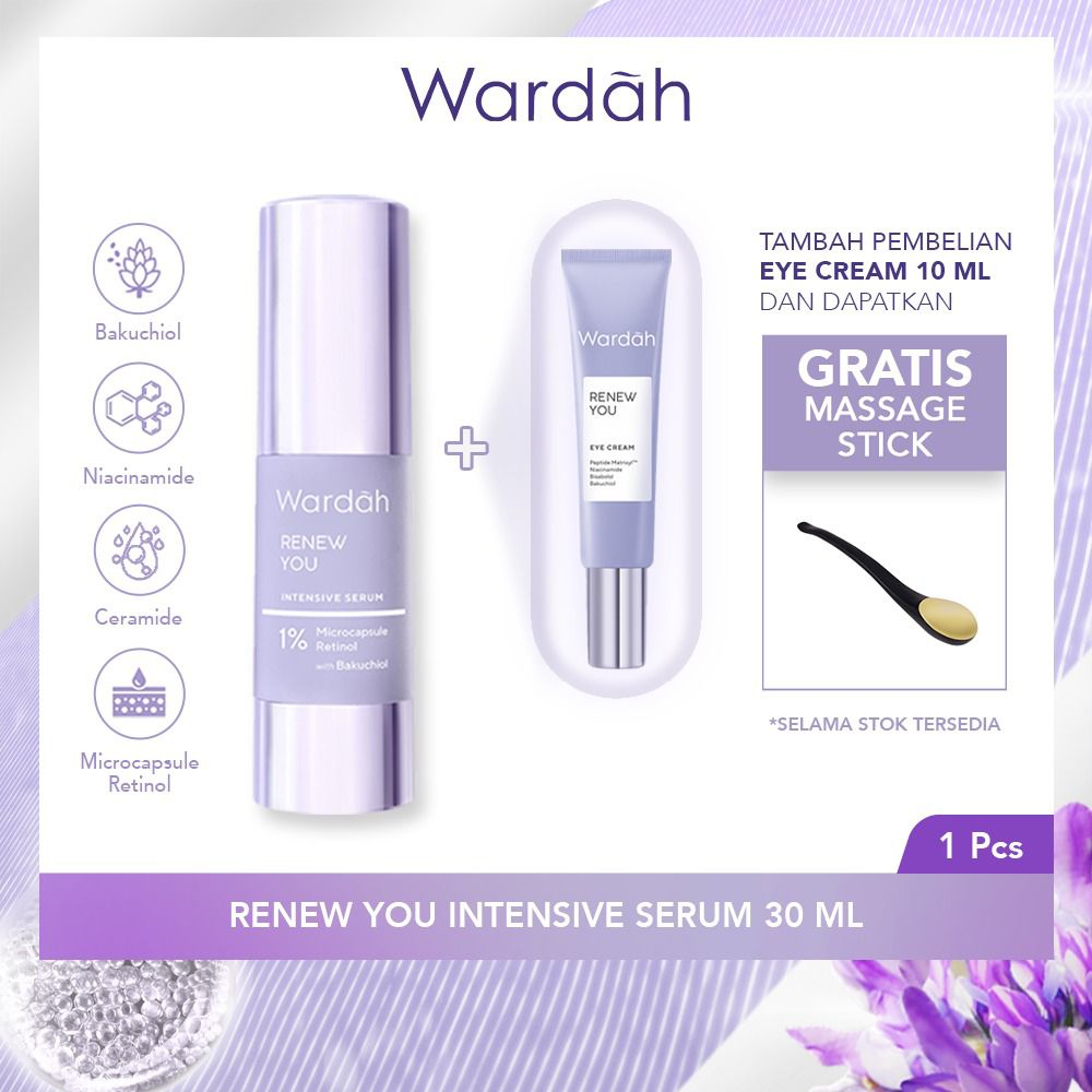 `ღ´ PHINKL `ღ´ ᘺᗩᖇᕲᗩᕼ wardah renew you anti aging series | Facial wash Day cream Night Cream serum treatment Essense