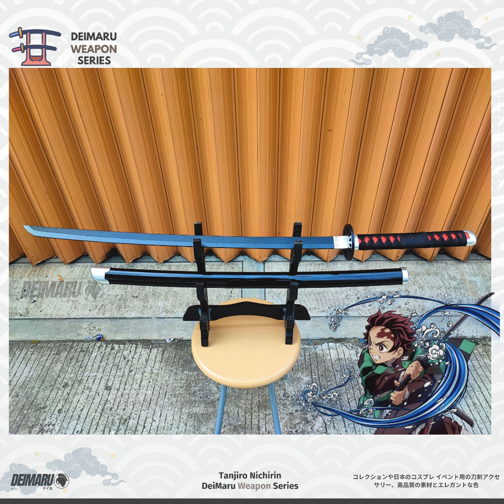 Mainan Pedang Tanjiro Kamado Anime Kimetsu No Yaiba - Pedang Aksesoris Cosplay