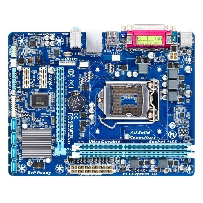 MOTHERBOARD GIGABYTE H61M-DS2 PORT LPT GIGABYTE H61 DS2 SOCKET 1155 DDR3