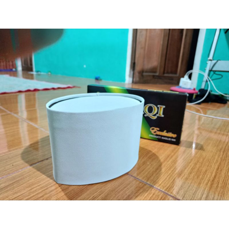 peci kofyah songkok beludru putih tinggi 12,5cm