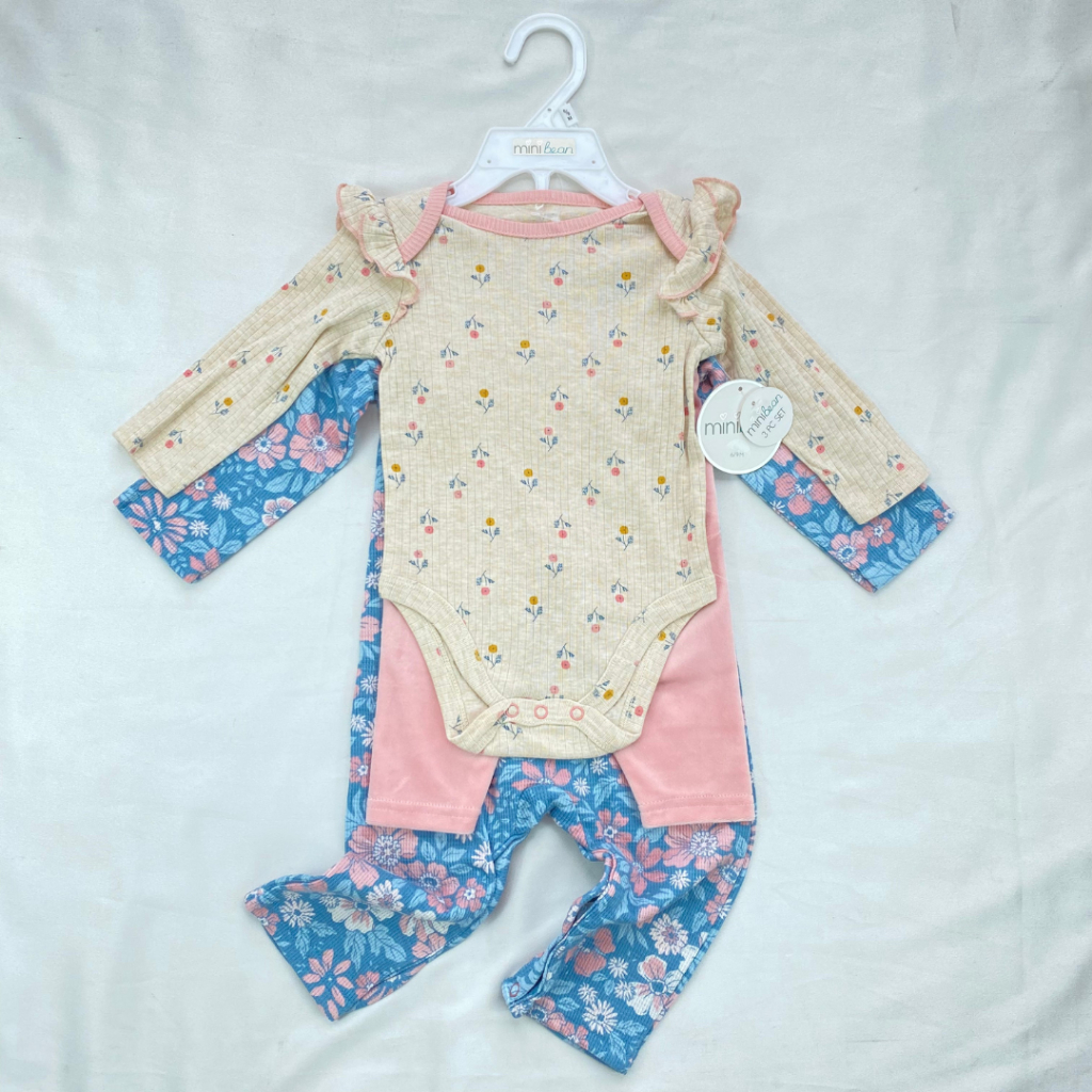 JUMPER SET anak 3in1 jumsuit ala korea lucu baby perempuan import premium ala korea