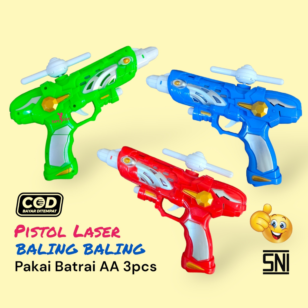 Mainan Pistoll Baling Baling Lampu Bunyi dan Laser ST2438