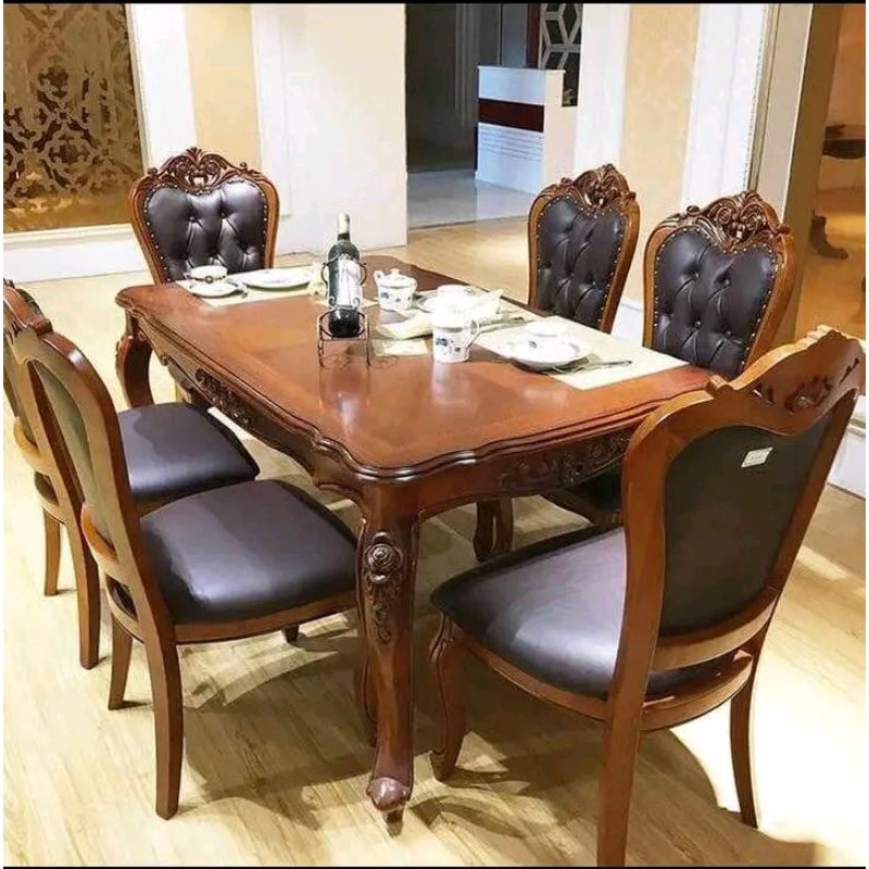 kursi makan+meja makan ukir jepara