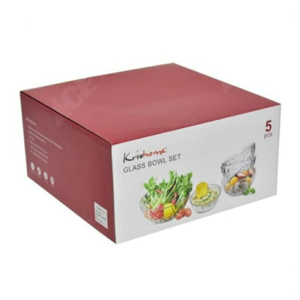 

Jual Krishome glass bowl set mangkok kaca elegan Murah