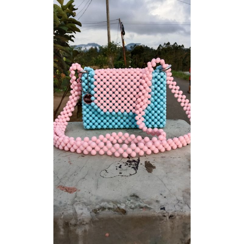 KARIN BAG pearl bag, bead bag, handmade bag