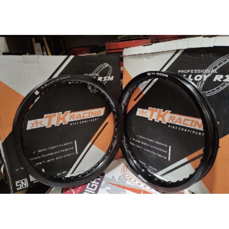 Velg TK Racing 160 185 215 hitam ring 17 hole 36