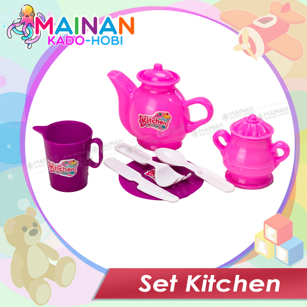 SET MAINAN DIY ANAK GIRL PEREMPUAN MINIATUR MASAKAN KITCHEN TEKO