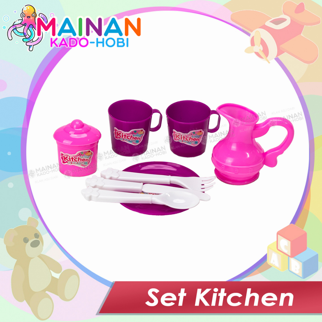 SET MAINAN DIY ANAK GIRL PEREMPUAN MINIATUR MASAKAN KITCHEN TEKO