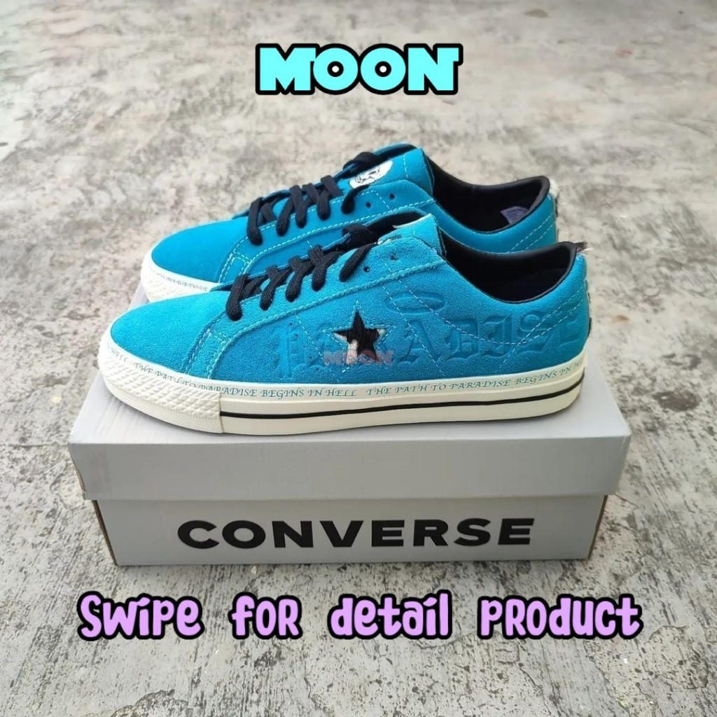 CONVERSE ONE STAR PRO OX X SEAN PABLO RAPID TEAL BLACK SNEAKERS ORIGINAL RESMI