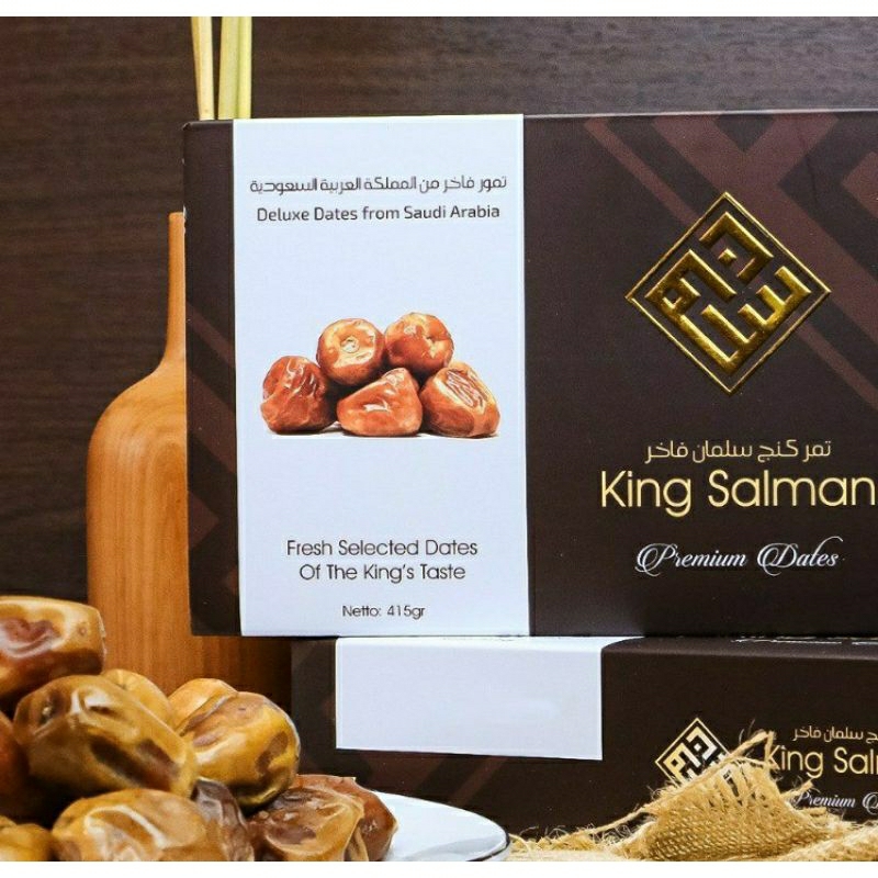 

Kurma King Salman Premium Dates VIP Korma Raja Asli Arab Saudi Original (Paket 6 Box) Kurma Nabi Istimewa