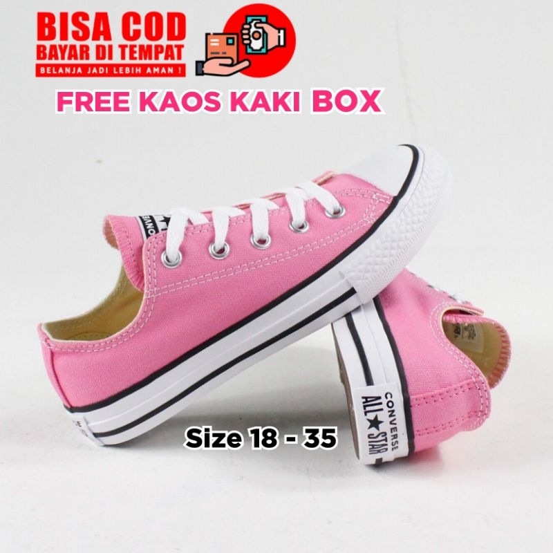 SEPATU ANAK PEREMPUAN CONVERSE ALLSTAR WARNA PINK PREMIUM MADE IN VIETNAM