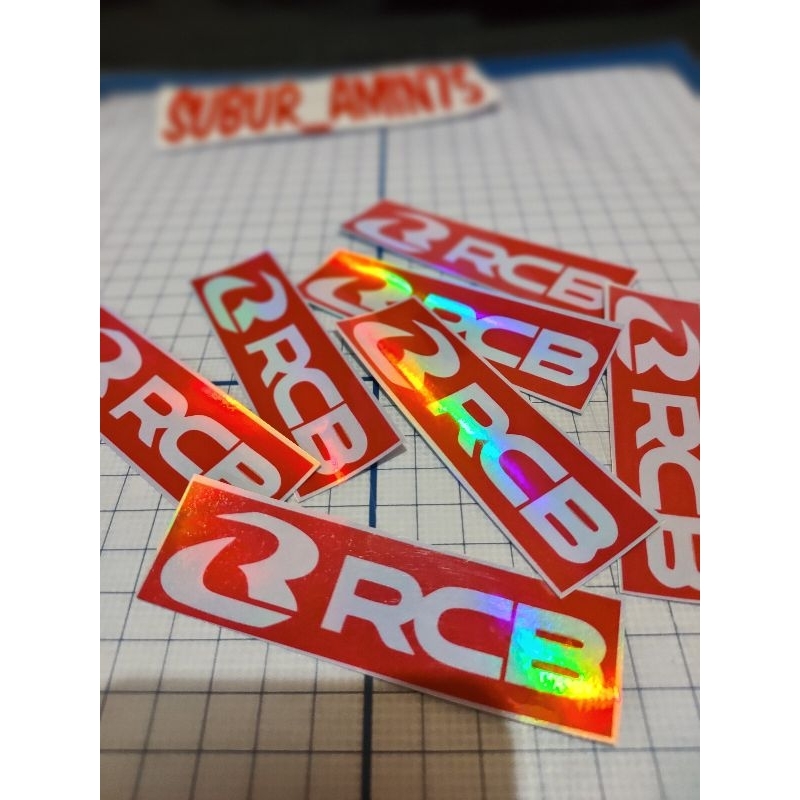 Stiker Rcb racing
