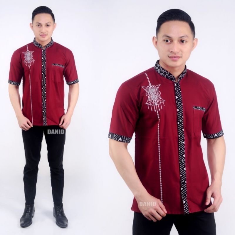 BATIK KEMEJA  PRIA KOMHINASI  FULL PRADA