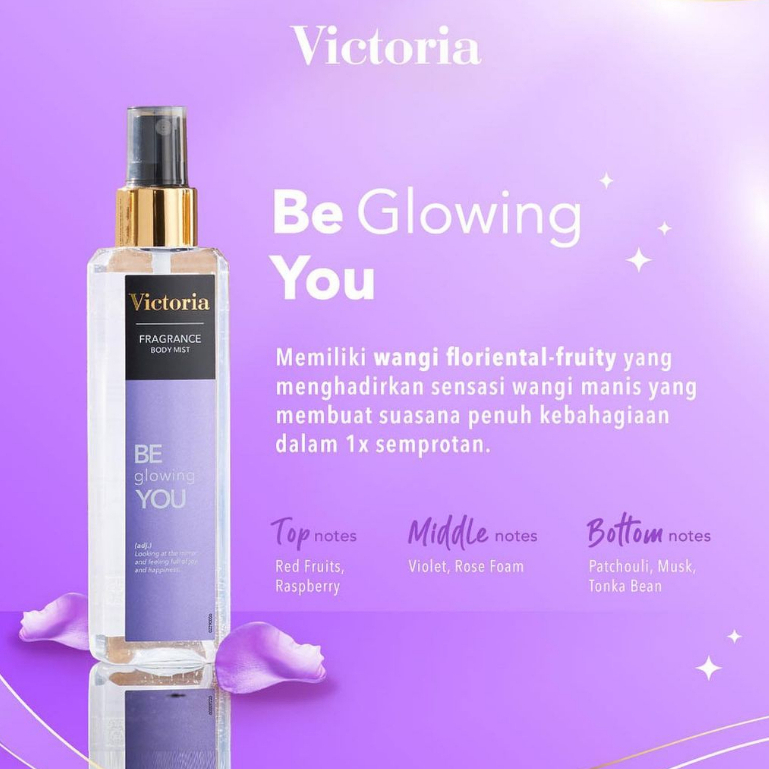 Victoria Fragrance Body Mist 100ML Shine Cheer Glow Glam / Parfum Wanita Wangi Tahan Lama Longlasting Perfume