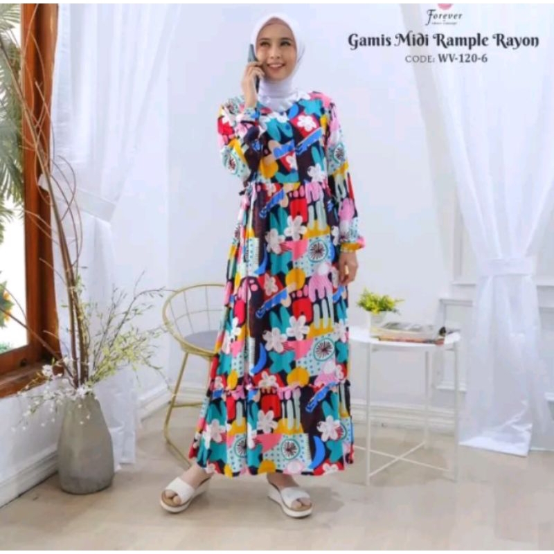 Gamis Forever Sweet Concept Label Hitam Exclusive Black WV 120-6