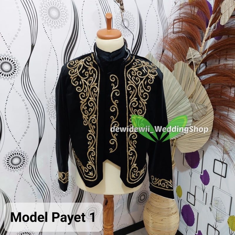 Beskap Pengantin / Beskap Bludru Payet - Model Payet 1