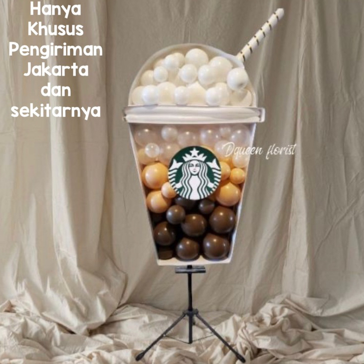 DQueen Florist Balon Mosaik Premium Custom Karakter Kopi Free Bonus