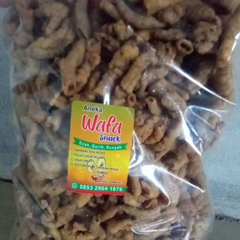 

(COD) 1kg Kripik Usus Ayam Crispy riginal Free Baberwap+ Kardus