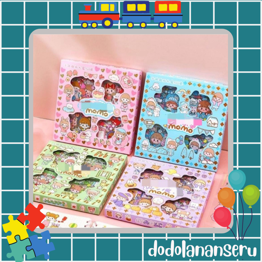 

DDS - Sticker Waterproof Sticker Momo Dapat Box Isi 100 Lembar / Stiker Momo