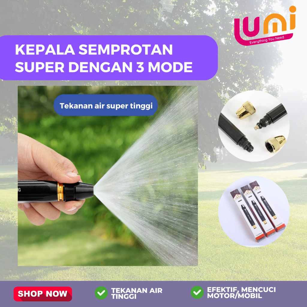 SEMPROTAN AIR CUCI MOTOR HOSE NOZZLE SPRAY STEAM TAMAN MOBIL WATER JET