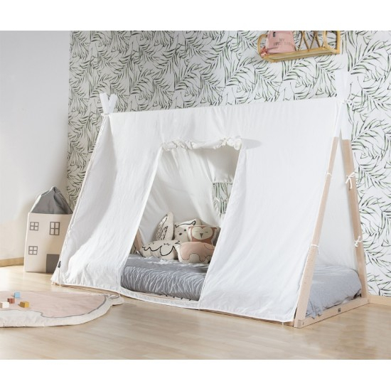 Childhome Tipi Bed Natural 70 x 140cm - Baby Gym Mat Playgym Kayu Playmat Teepee Scandi Teepe Tepee Tenda Kids Decor