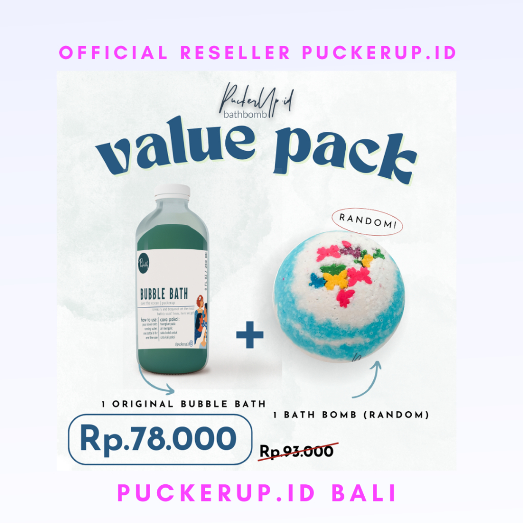 Bath Bomb + Bubble Bath | Value Pack| Puckerup.id Bali