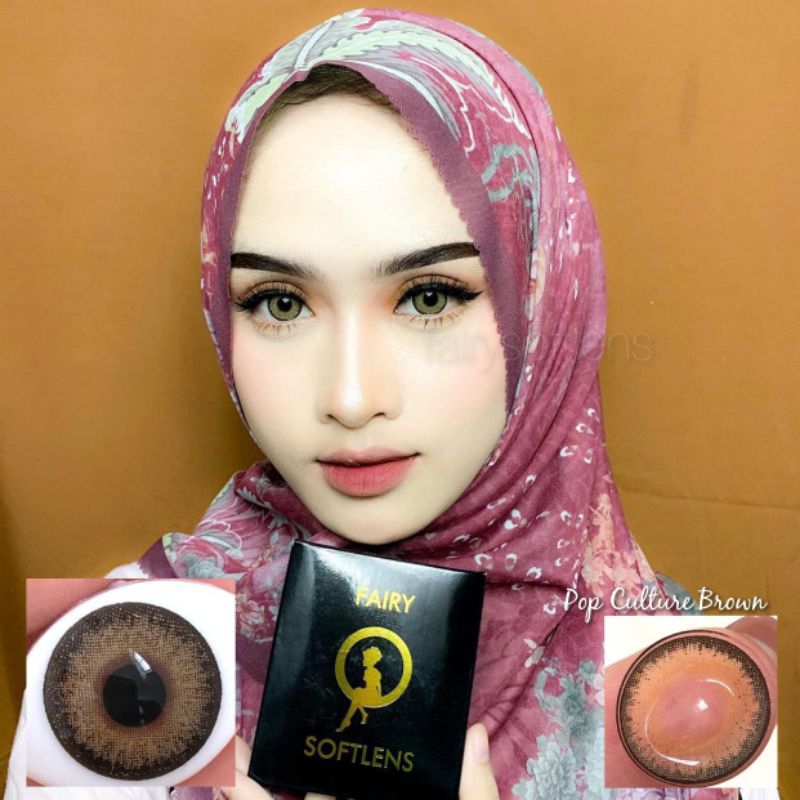 SOFTLENS KITTY KAWAI POP CULTURE BROWN / KONTAK LENSA