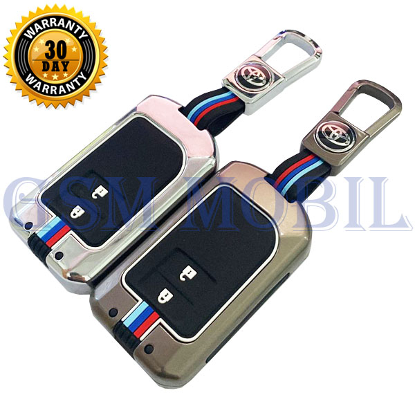 Casing Metal Elegant Kunci Remote Toyota Yaris 2 Tombol