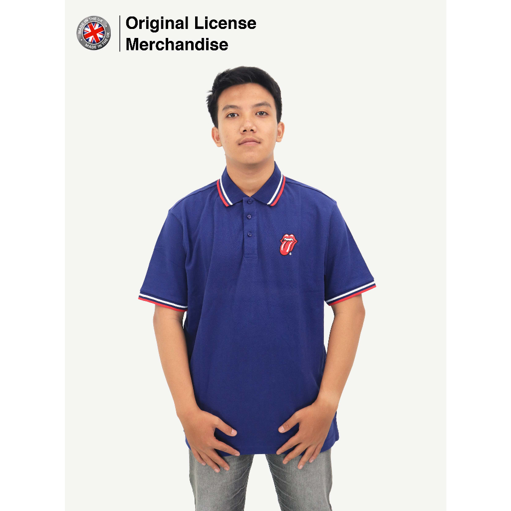 Kaos Baju Kemeja Polo Kerah Pendek Pria Wanita Katun Import Premium Band Musik ROLLING STONES Origin