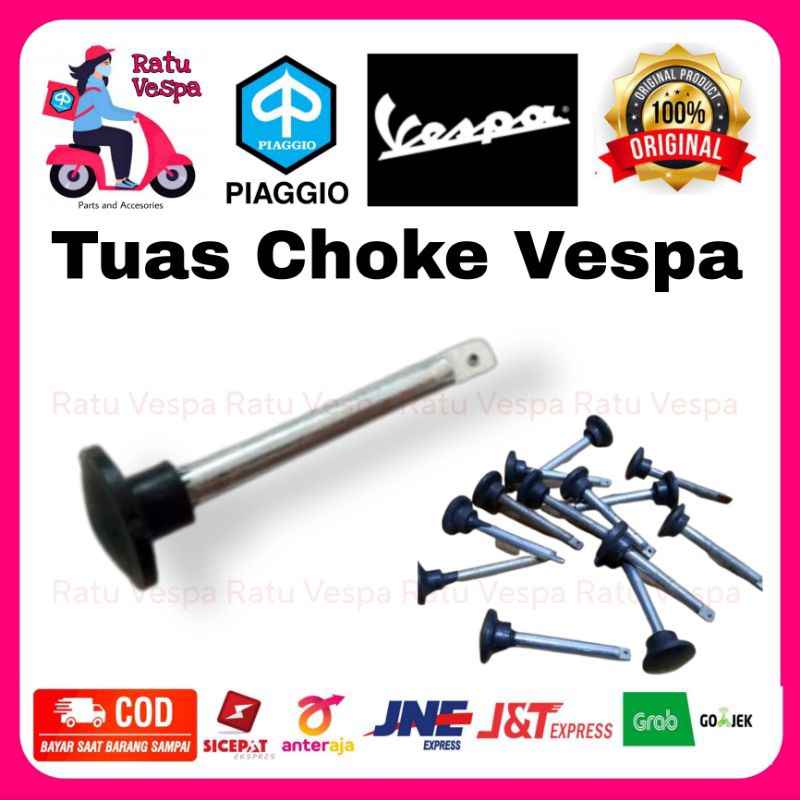 Tuas Choke Cuk Vespa warna Hitam Vespa Super Sprint PX Exclusive Excel