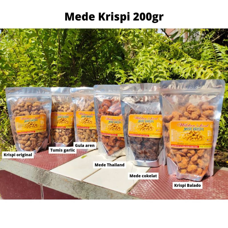 

Kacang mente krispi kemasan 200 gram