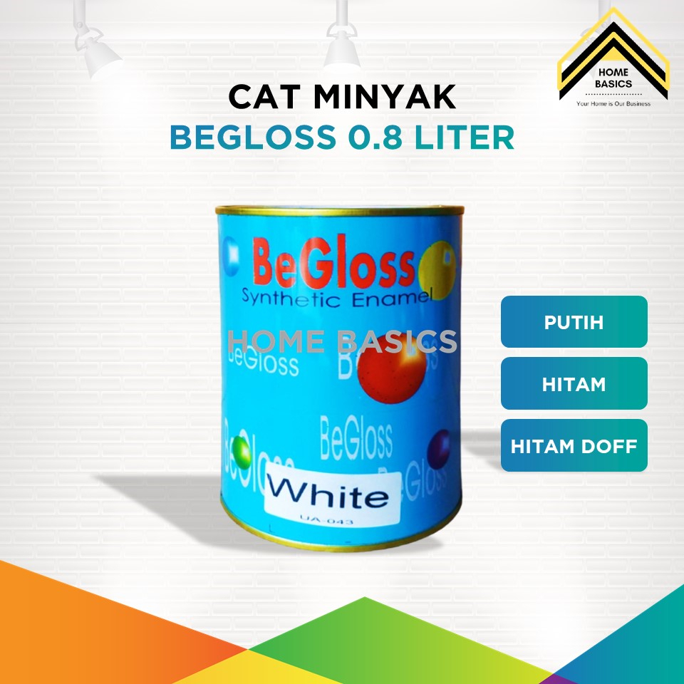 

Cat Minyak Murah BeGloss 0.8 Liter / Cat Kayu / Cat Besi - Hitam / Putih