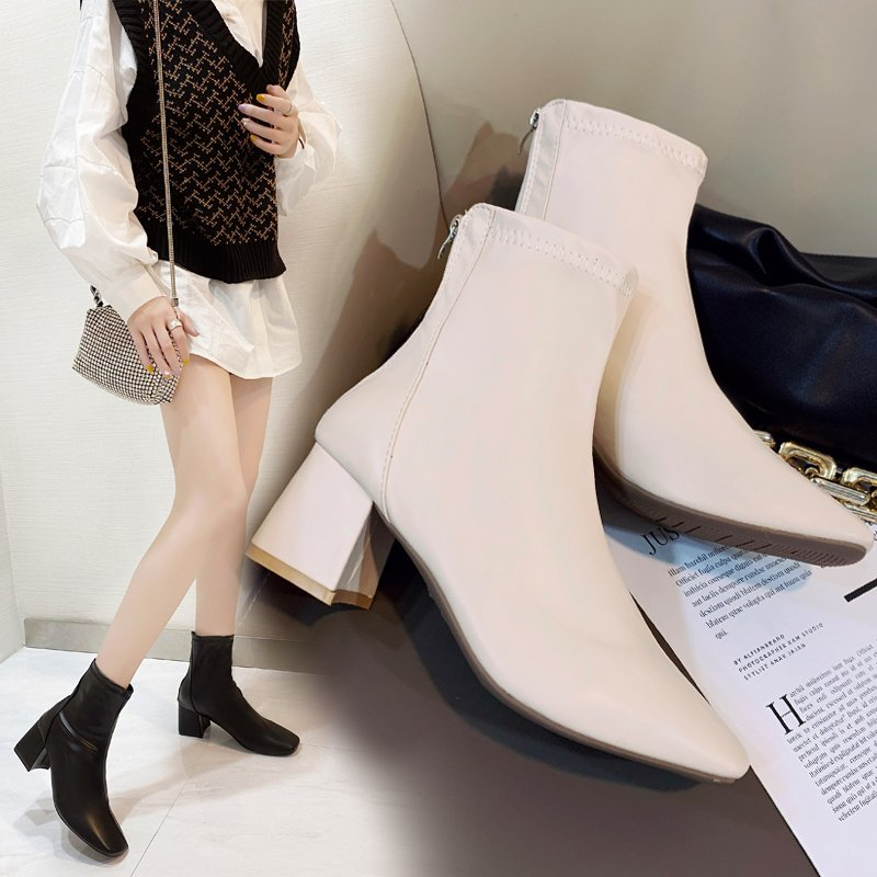 Korean Pointed Toe Ankle Boots Winter Fashion 5408 (36 - 40)