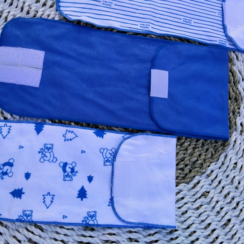 3 Pcs Gurita Bayi Rekat Seri Warna Biru/Kain penyangga perut Bayi/Gurita Instant Baby Newborn talitababywear