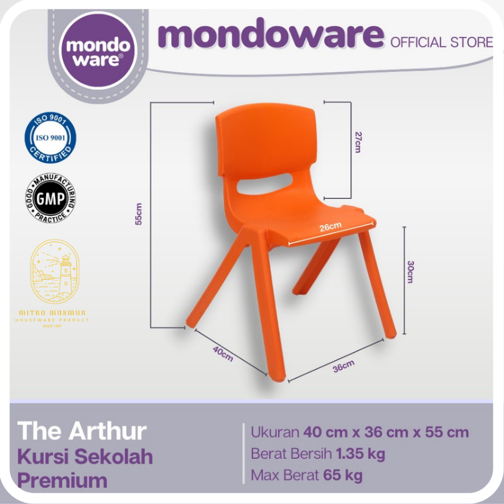 SALE!! MONDOWARE KURSI SEKOLAH PREMIUM THE ARTUR KURSI ANAK LES CHAIR KIDS CC19