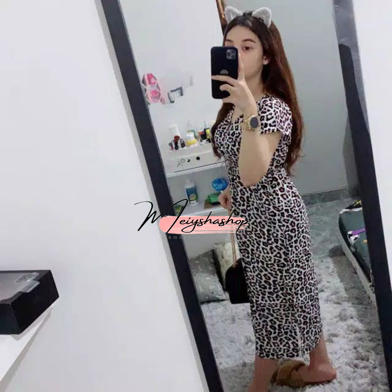 Daster Manohara Panjang Bali Busui Leopard