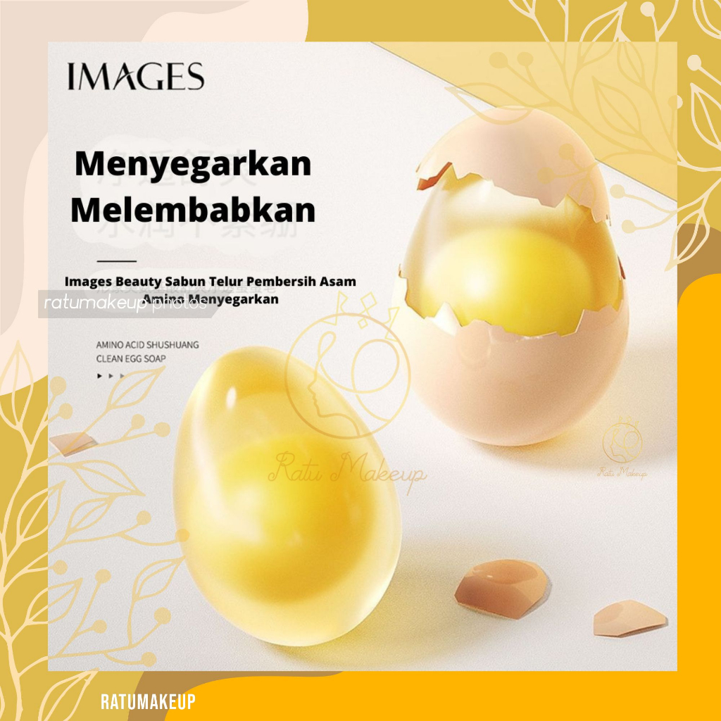Sabun Mandi Egg Soap IMAGES Refreshing bentuk telur terbuat dari Ekstrak tumbuhan dan Asam hialurona