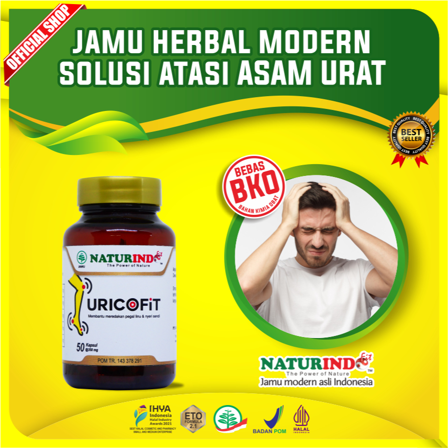 Obat Jamu Herbal Asam Urat Obat Asam Urat Herbal Dan Flu Tulang Rematik URICOFIT Naturindo