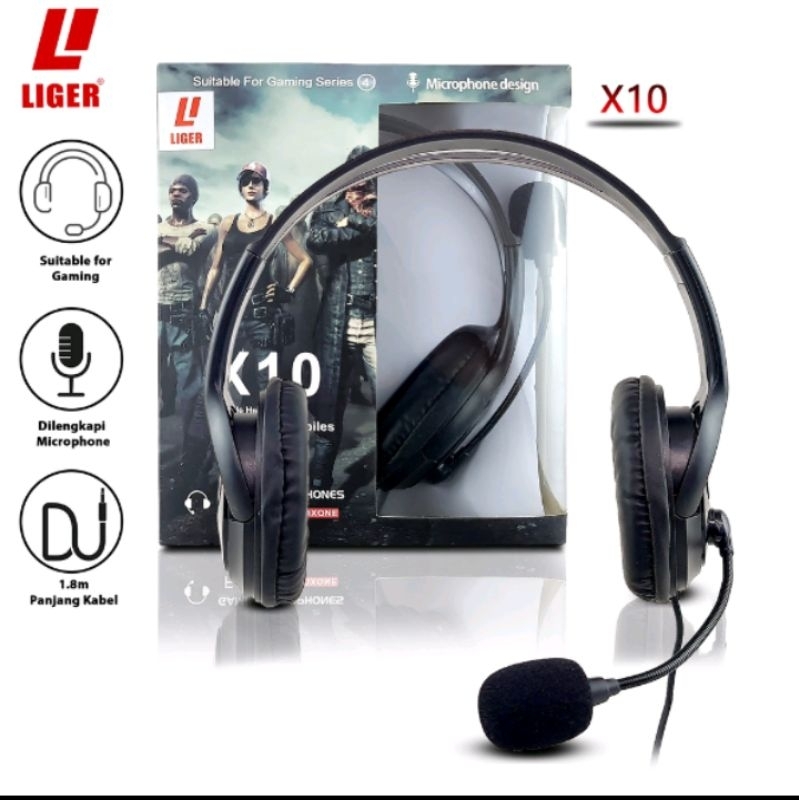 YS HEADPHONE GAMING X10 pro HEADSET GAMING+MIKROPHONE