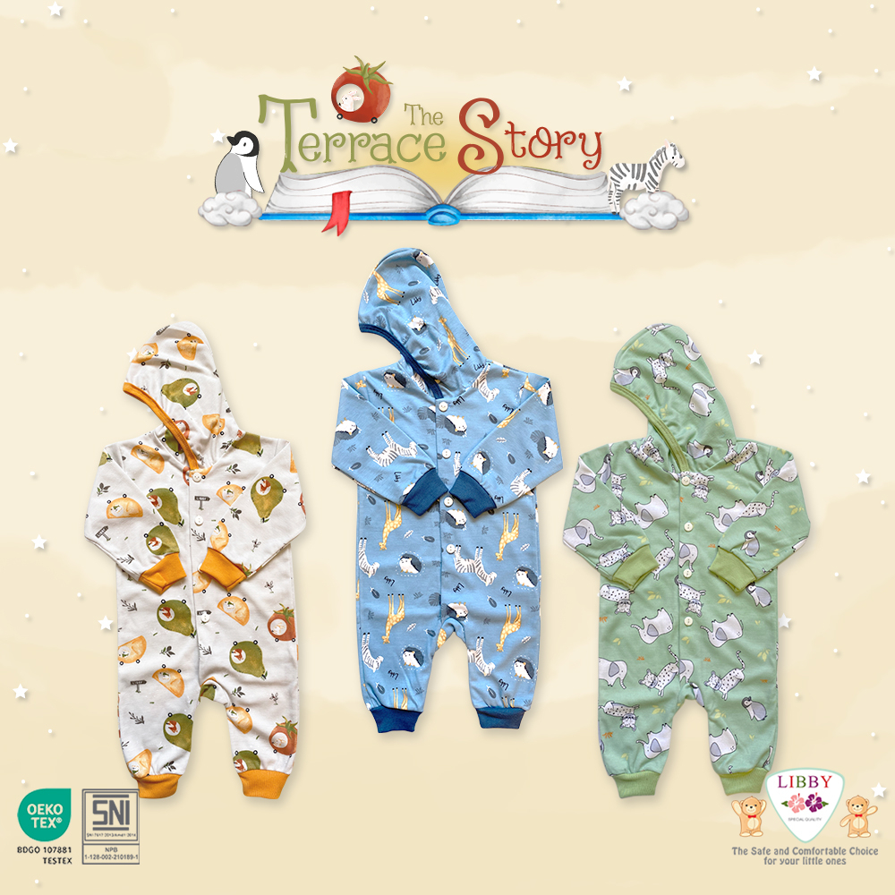 Libby Baby Jumpsuit Topi Buka Kaki Motif BABY COLLECTION/SUMMER GAMES - LIBBY Hello Sunshine - Baju bayi/Libby The Enchanted Wild