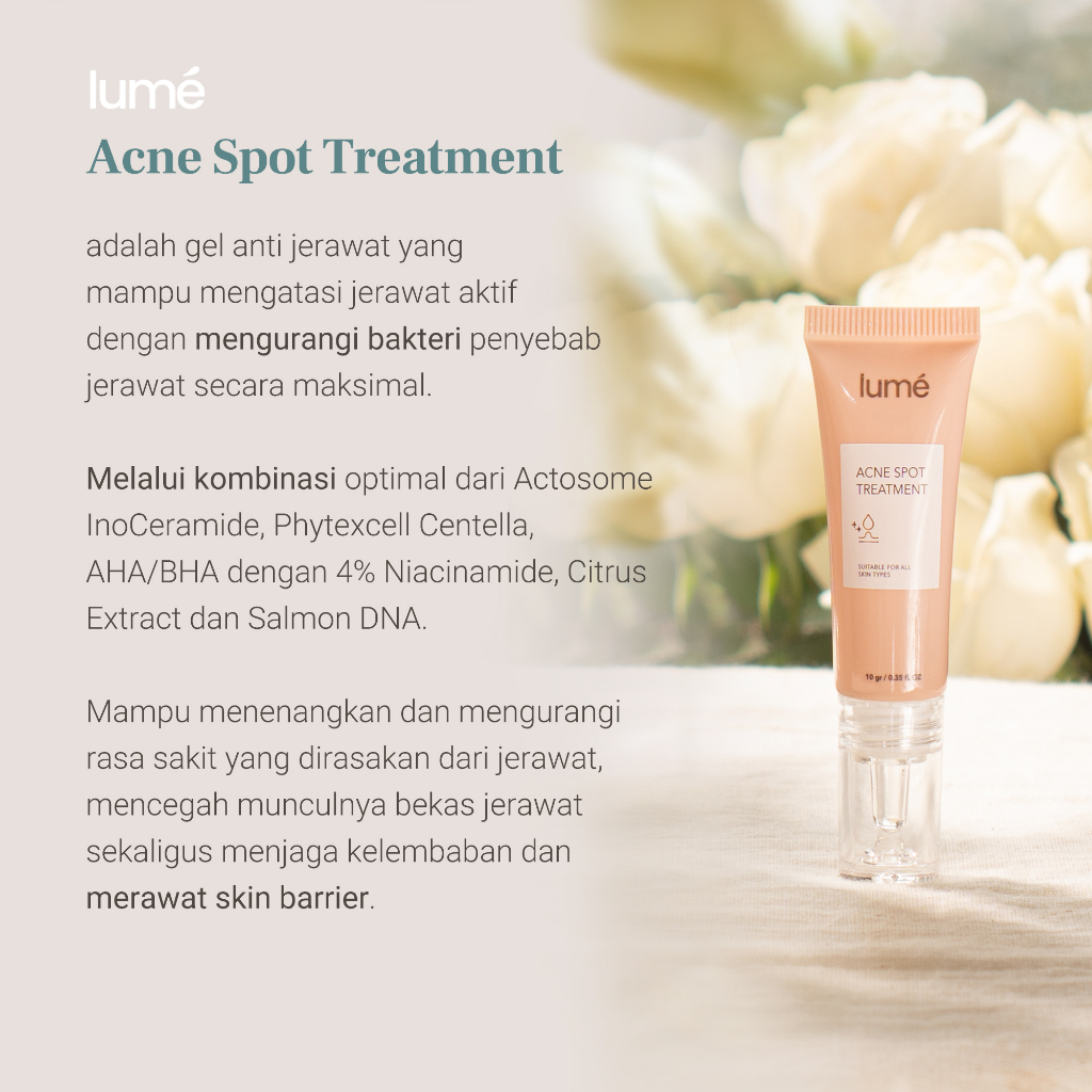 (Free Emas 24K) LUME Acne Spot Treatment 10gr Skincare Gel Anti Jerawat