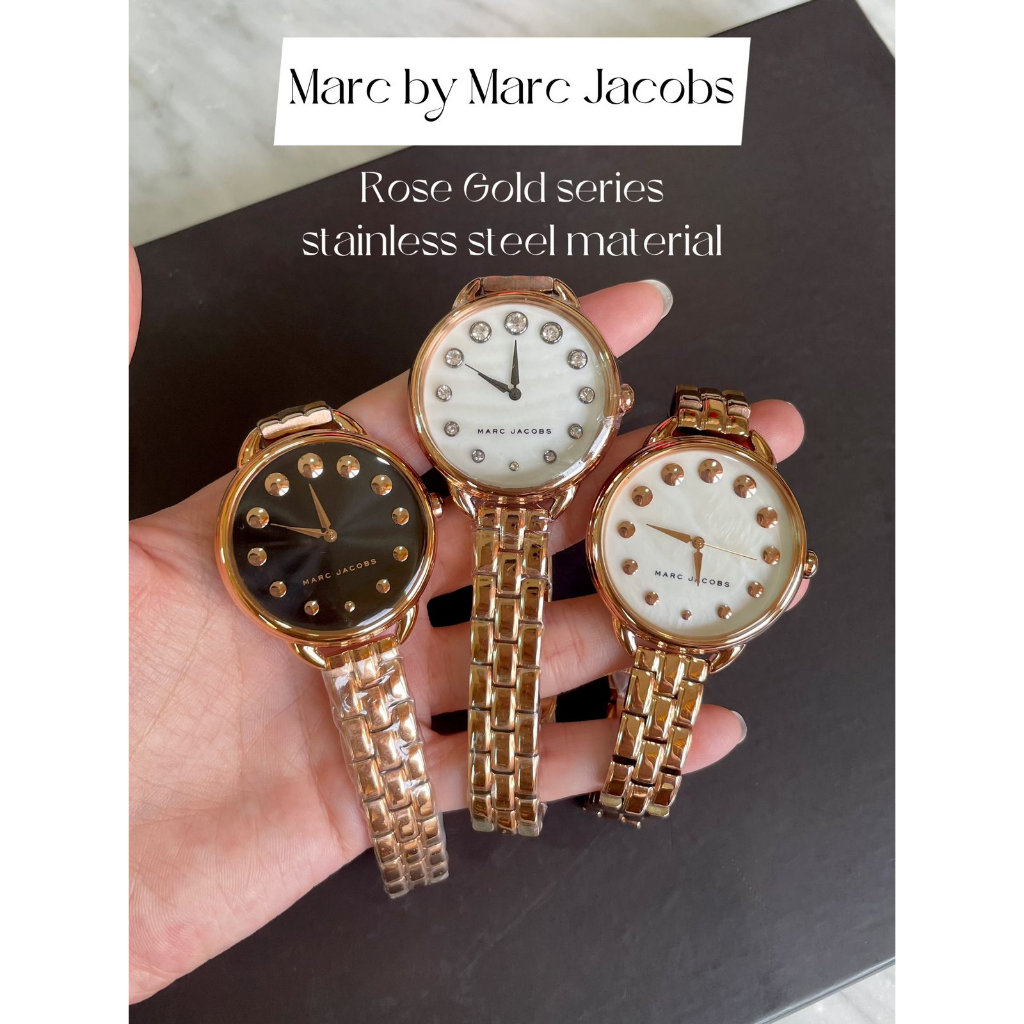 Jam Tangan Wanita Marc Jacobs Rose gold Series Stainless steel Material 35MM Fullset