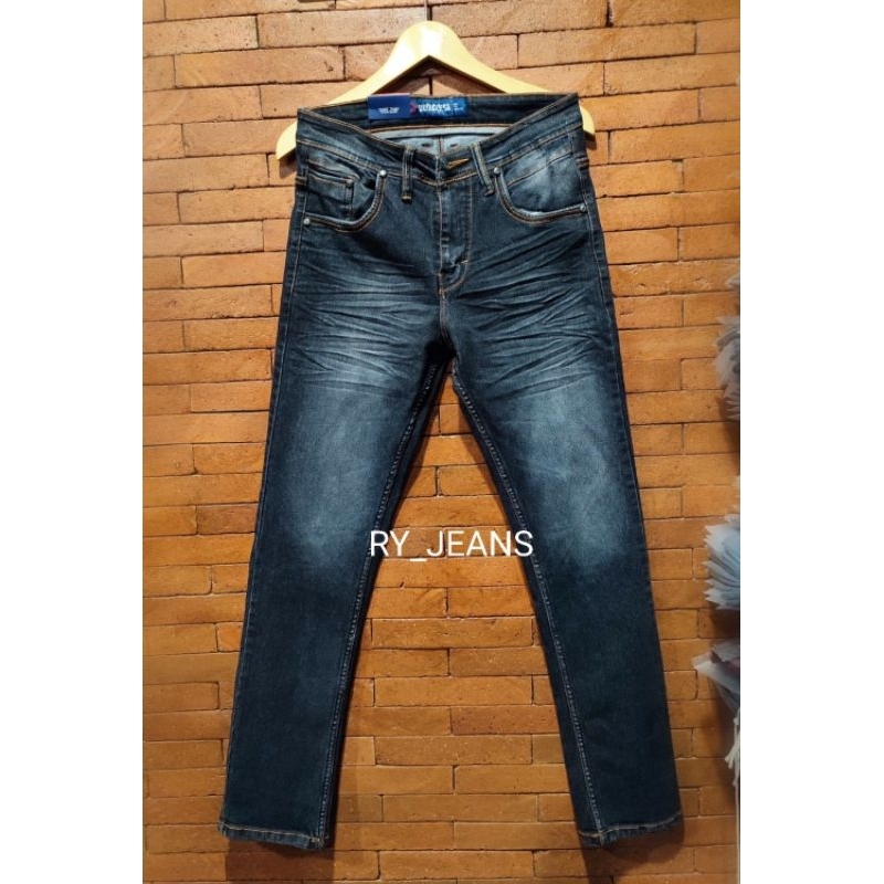 celana jeans pria jeans panjang pria jeans wash ringkel jeans street celana pensil