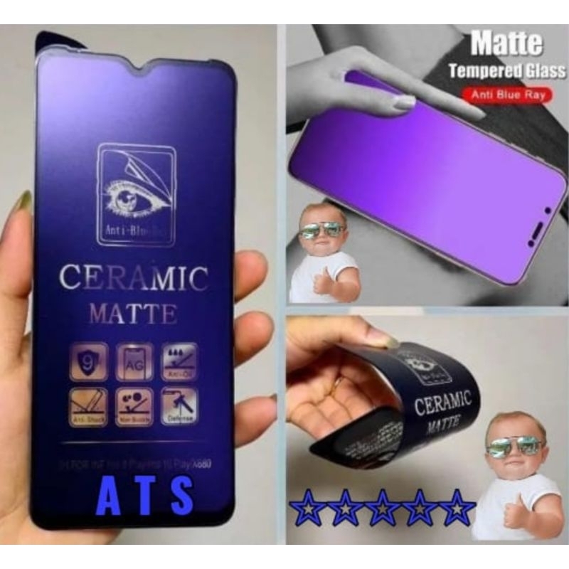 Tempered Glass Anti Blue Ray Ceramic Matte Clear Oppo A77S